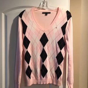 Tommy Hilfiger Argyle V-Neck Sweater